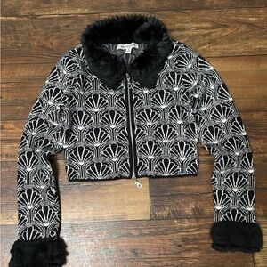 Urban Outfitters Black and White Bomber Jacket